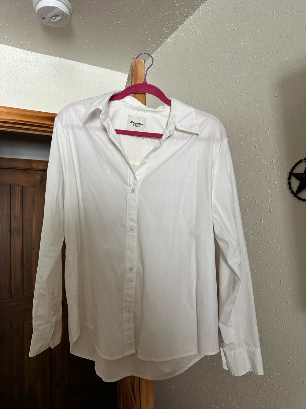 Abercrombie & Fitch White Button-Down Women's Shirt